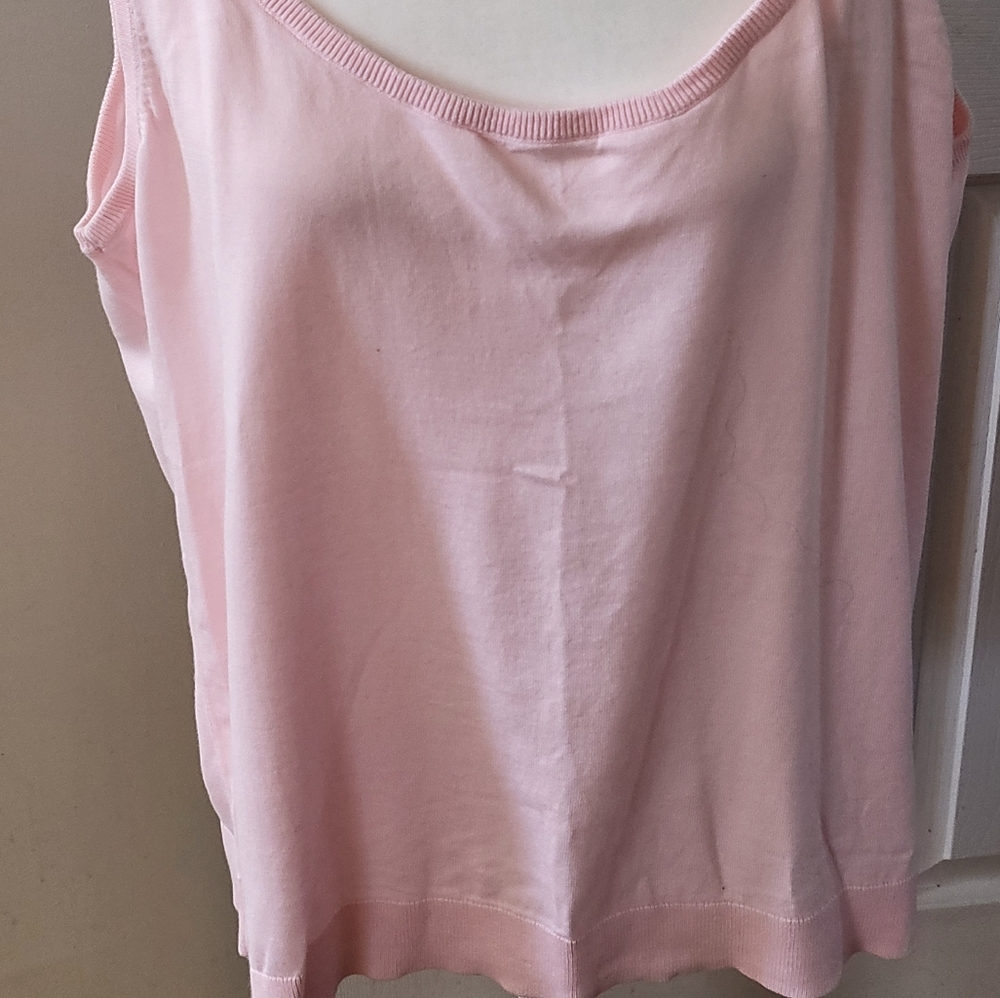 Pale pink knit tank/shell